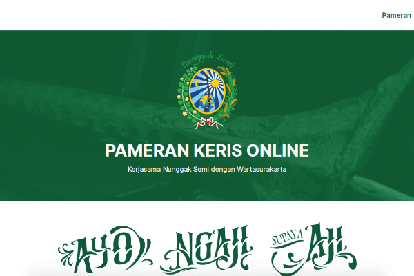 Pameran Keris Online